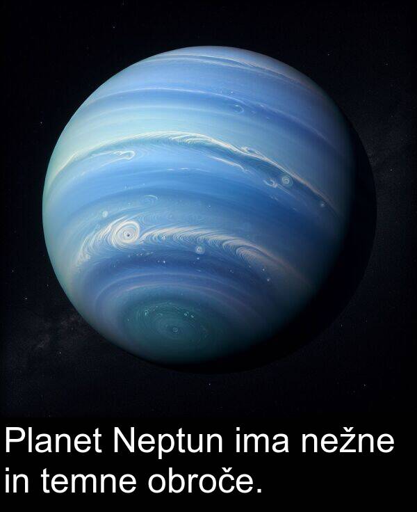 ima: Planet Neptun ima nežne in temne obroče.