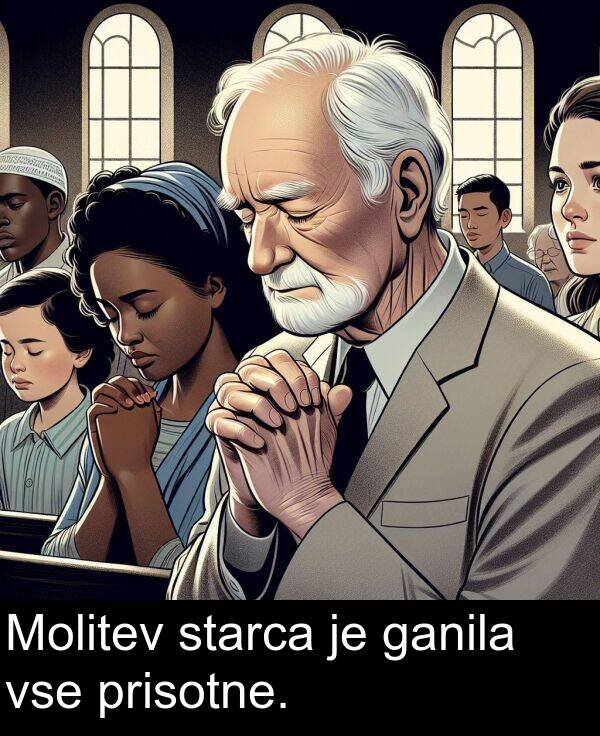 starca: Molitev starca je ganila vse prisotne.