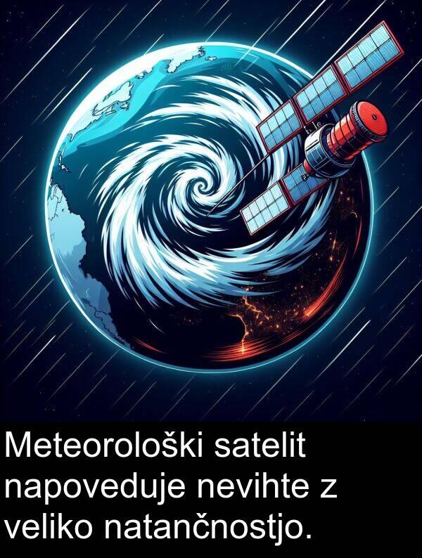 satelit: Meteorološki satelit napoveduje nevihte z veliko natančnostjo.