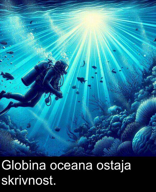 skrivnost: Globina oceana ostaja skrivnost.