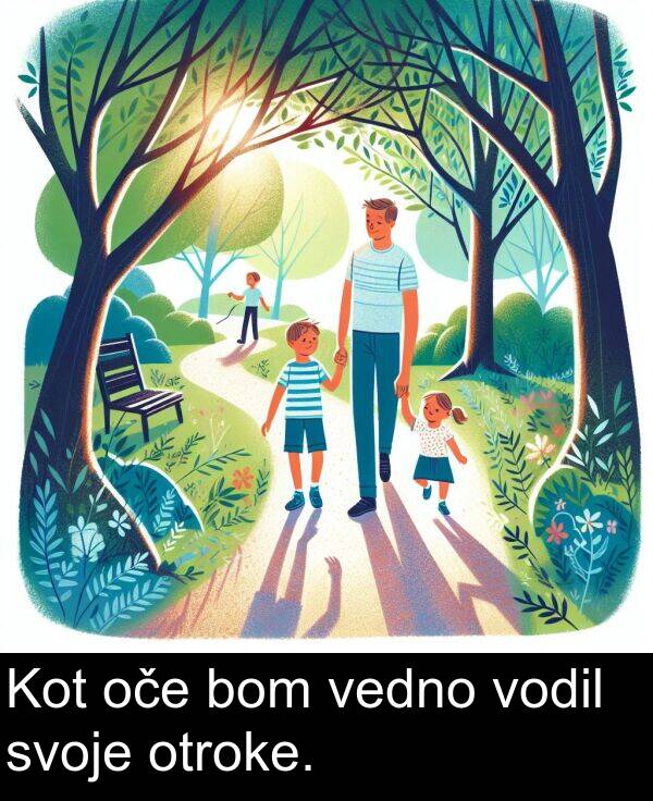 vedno: Kot oče bom vedno vodil svoje otroke.