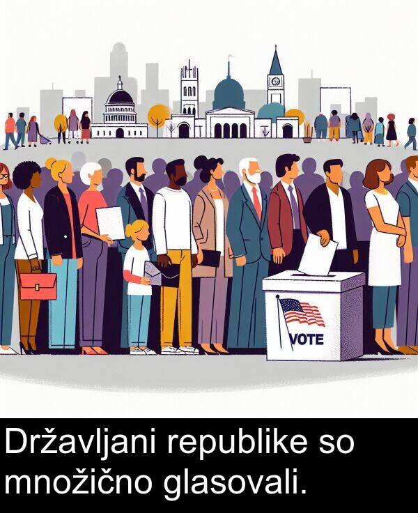 glasovali: Državljani republike so množično glasovali.