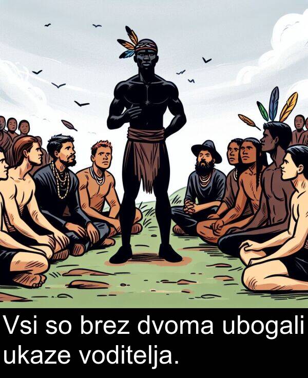 ubogali: Vsi so brez dvoma ubogali ukaze voditelja.