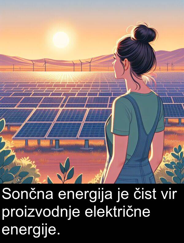 energija: Sončna energija je čist vir proizvodnje električne energije.