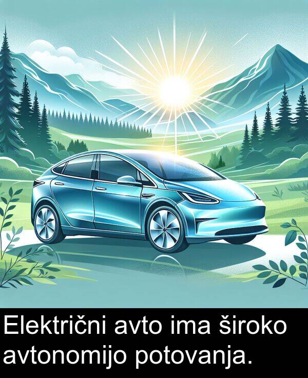 avto: Električni avto ima široko avtonomijo potovanja.