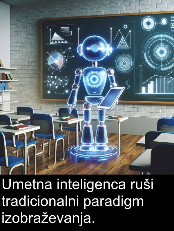 inteligenca: Umetna inteligenca ruši tradicionalni paradigm izobraževanja.