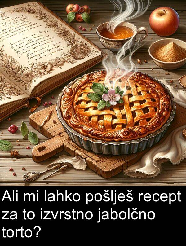 lahko: Ali mi lahko pošlješ recept za to izvrstno jabolčno torto?