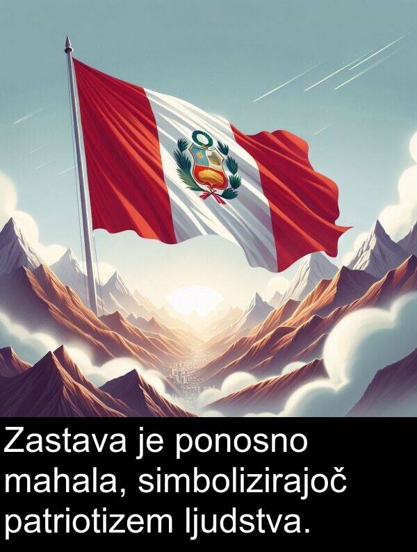 ljudstva: Zastava je ponosno mahala, simbolizirajoč patriotizem ljudstva.