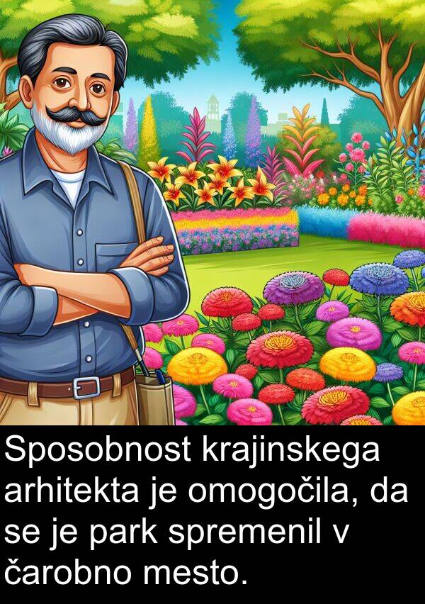 čarobno: Sposobnost krajinskega arhitekta je omogočila, da se je park spremenil v čarobno mesto.