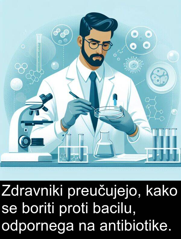 kako: Zdravniki preučujejo, kako se boriti proti bacilu, odpornega na antibiotike.