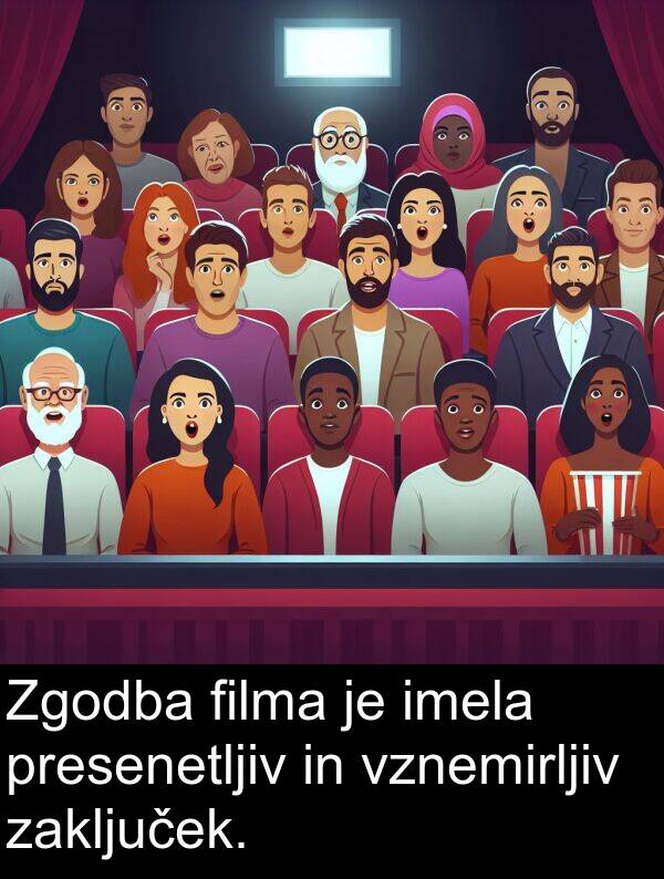 vznemirljiv: Zgodba filma je imela presenetljiv in vznemirljiv zaključek.