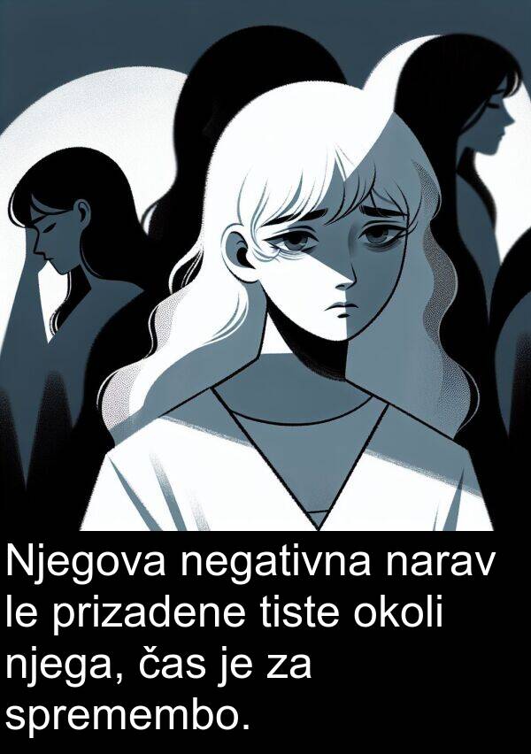 čas: Njegova negativna narav le prizadene tiste okoli njega, čas je za spremembo.