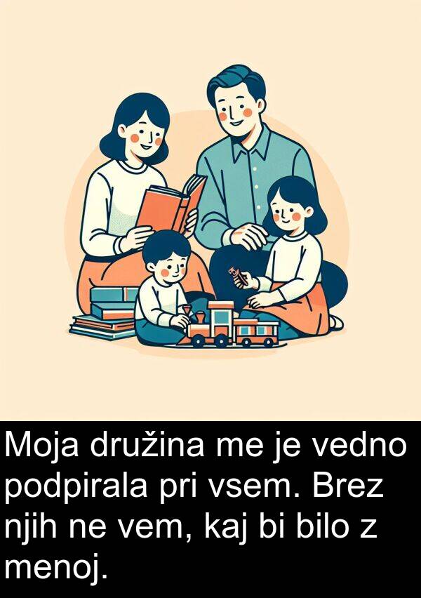 kaj: Moja družina me je vedno podpirala pri vsem. Brez njih ne vem, kaj bi bilo z menoj.