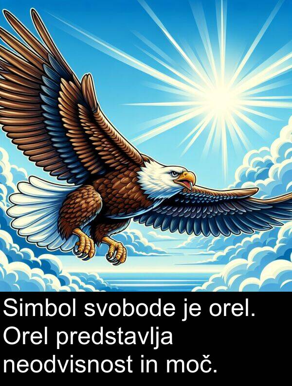 svobode: Simbol svobode je orel. Orel predstavlja neodvisnost in moč.