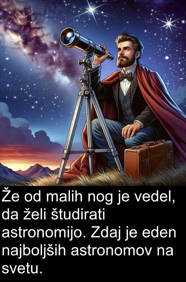 vedel: Že od malih nog je vedel, da želi študirati astronomijo. Zdaj je eden najboljših astronomov na svetu.