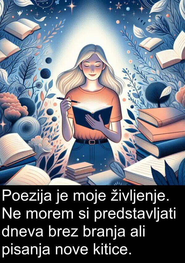 ali: Poezija je moje življenje. Ne morem si predstavljati dneva brez branja ali pisanja nove kitice.