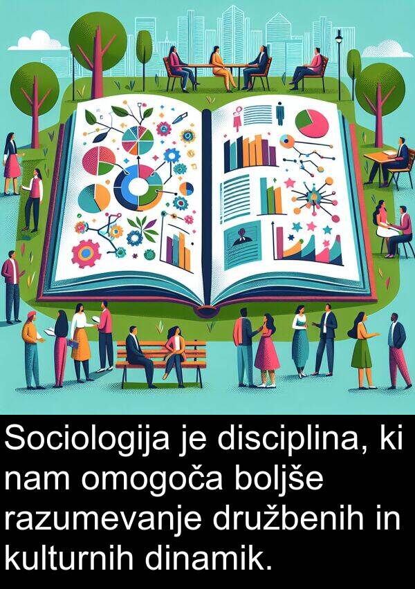 kulturnih: Sociologija je disciplina, ki nam omogoča boljše razumevanje družbenih in kulturnih dinamik.