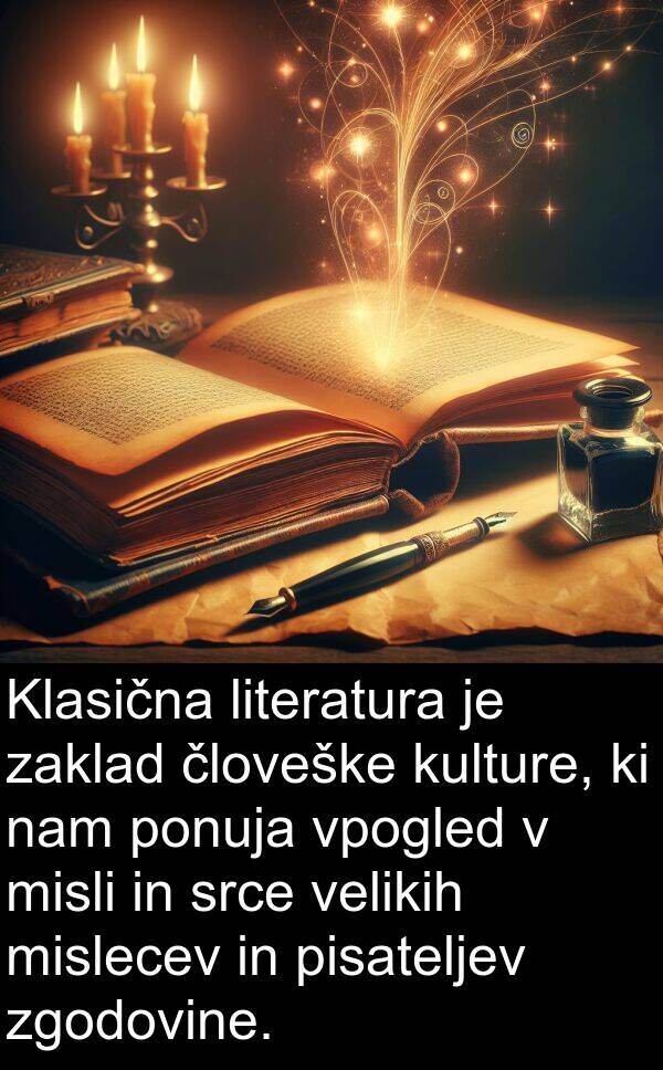 velikih: Klasična literatura je zaklad človeške kulture, ki nam ponuja vpogled v misli in srce velikih mislecev in pisateljev zgodovine.