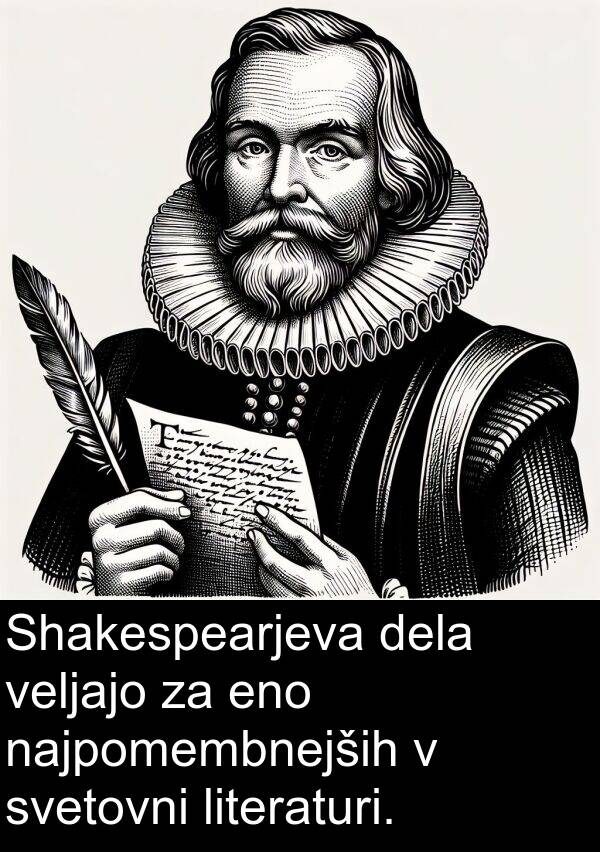 najpomembnejših: Shakespearjeva dela veljajo za eno najpomembnejših v svetovni literaturi.