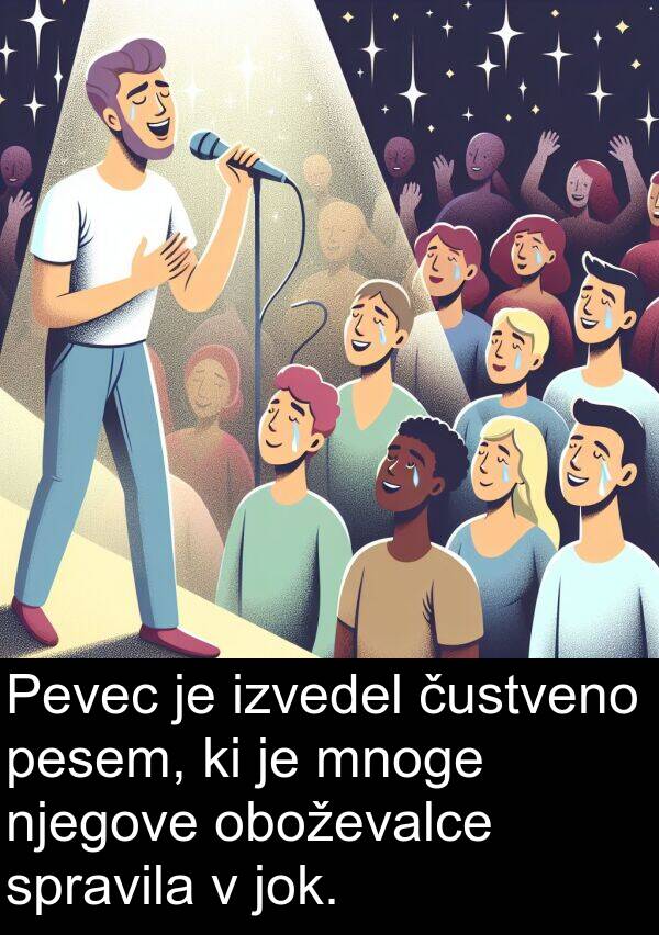 jok: Pevec je izvedel čustveno pesem, ki je mnoge njegove oboževalce spravila v jok.