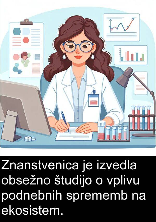 študijo: Znanstvenica je izvedla obsežno študijo o vplivu podnebnih sprememb na ekosistem.