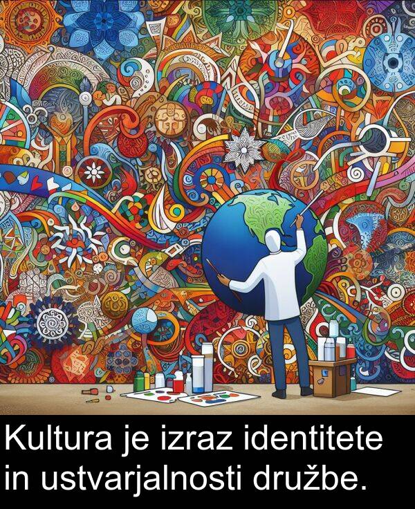 identitete: Kultura je izraz identitete in ustvarjalnosti družbe.