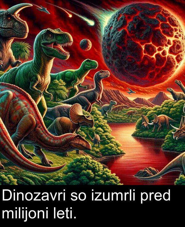 milijoni: Dinozavri so izumrli pred milijoni leti.