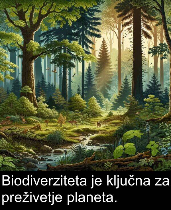 preživetje: Biodiverziteta je ključna za preživetje planeta.