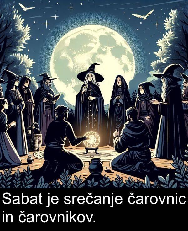 čarovnic: Sabat je srečanje čarovnic in čarovnikov.