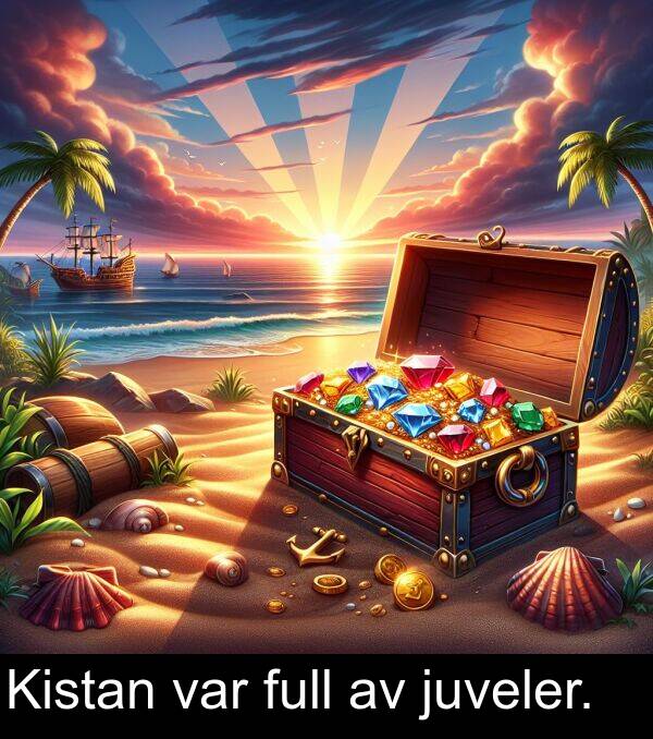 full: Kistan var full av juveler.