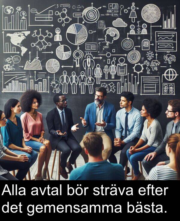 gemensamma: Alla avtal bör sträva efter det gemensamma bästa.