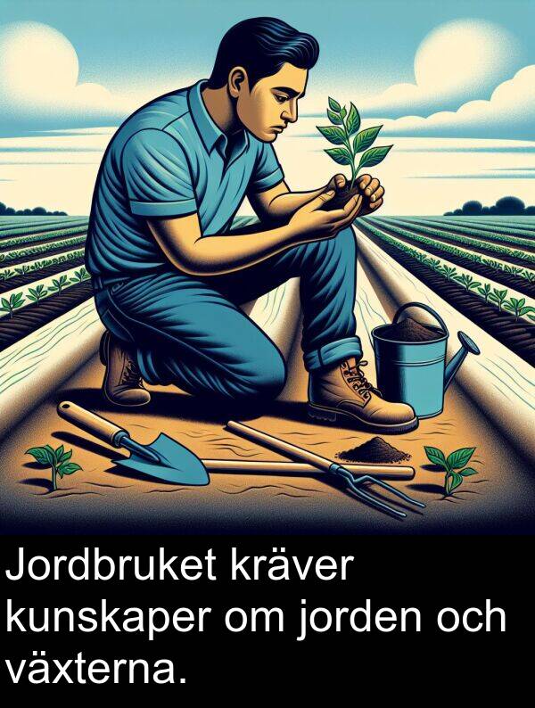 jorden: Jordbruket kräver kunskaper om jorden och växterna.