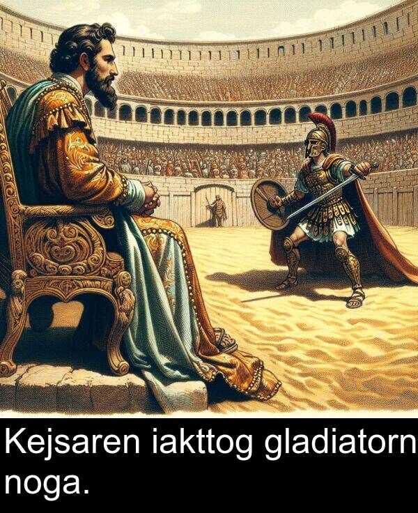 gladiatorn: Kejsaren iakttog gladiatorn noga.