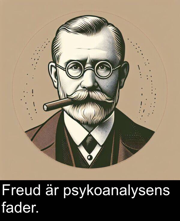 fader: Freud är psykoanalysens fader.