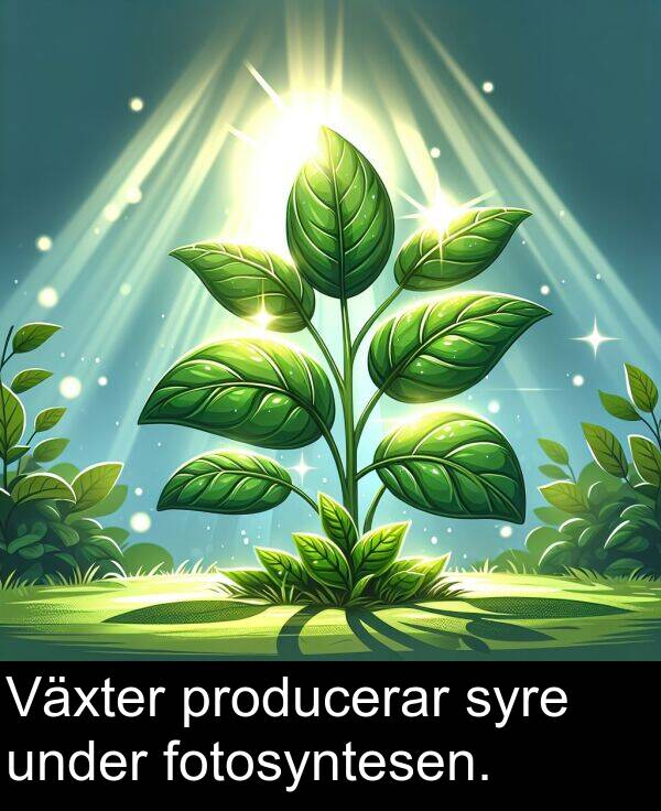 under: Växter producerar syre under fotosyntesen.