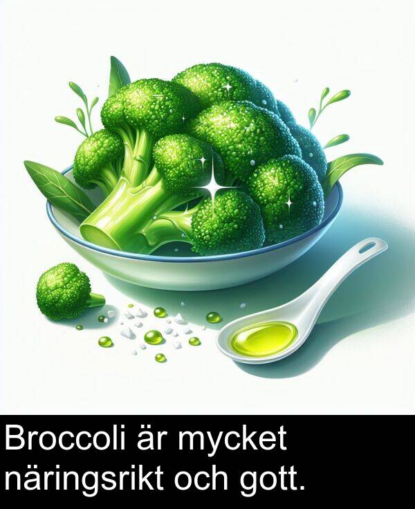 näringsrikt: Broccoli är mycket näringsrikt och gott.