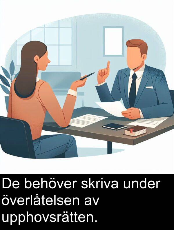 under: De behöver skriva under överlåtelsen av upphovsrätten.