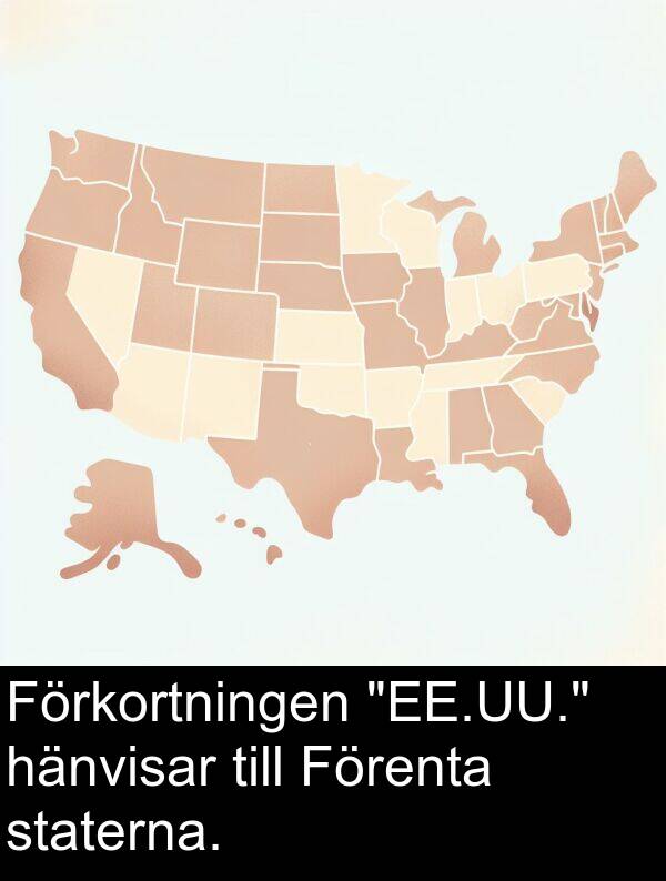 hänvisar: Förkortningen "EE.UU." hänvisar till Förenta staterna.