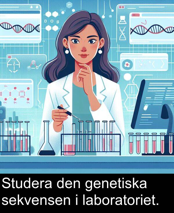 genetiska: Studera den genetiska sekvensen i laboratoriet.