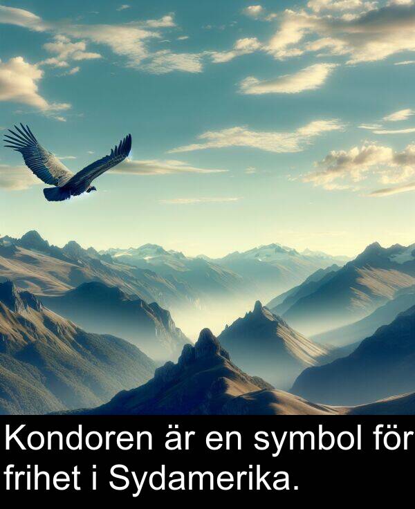 symbol: Kondoren är en symbol för frihet i Sydamerika.