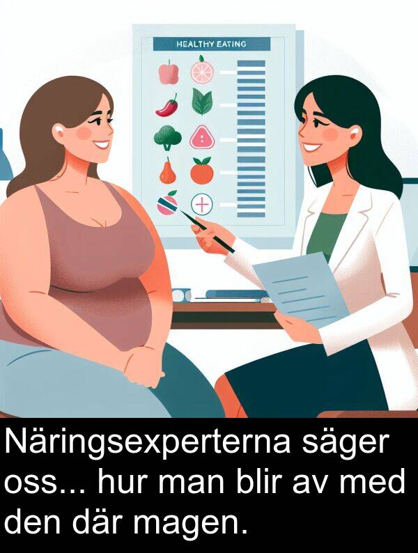 magen: Näringsexperterna säger oss... hur man blir av med den där magen.