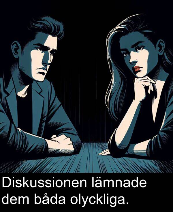 lämnade: Diskussionen lämnade dem båda olyckliga.