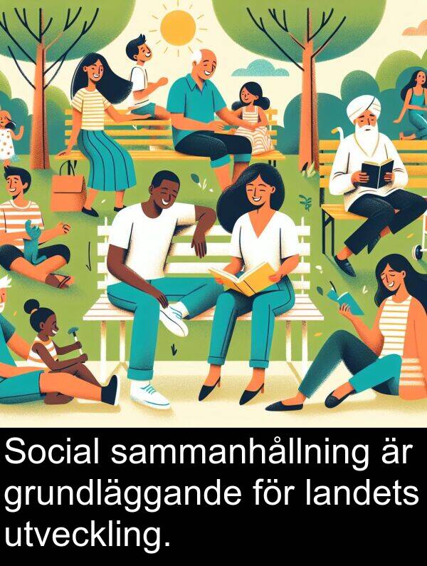 landets: Social sammanhållning är grundläggande för landets utveckling.