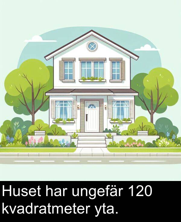 har: Huset har ungefär 120 kvadratmeter yta.