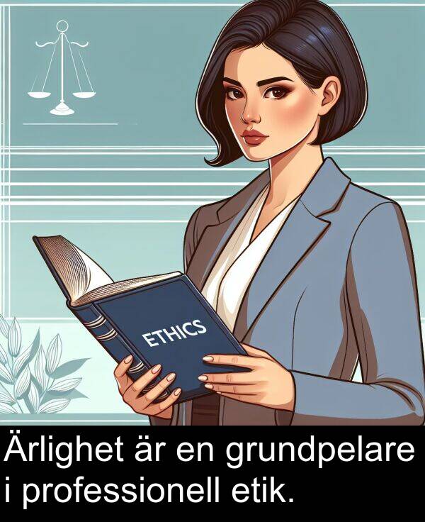 etik: Ärlighet är en grundpelare i professionell etik.