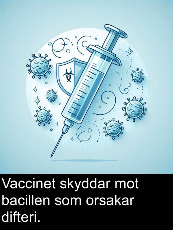 bacillen: Vaccinet skyddar mot bacillen som orsakar difteri.