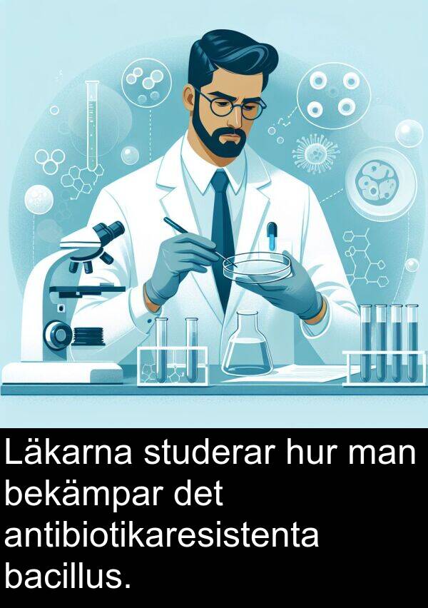 man: Läkarna studerar hur man bekämpar det antibiotikaresistenta bacillus.