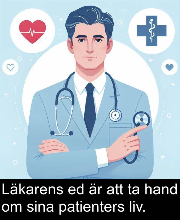 hand: Läkarens ed är att ta hand om sina patienters liv.