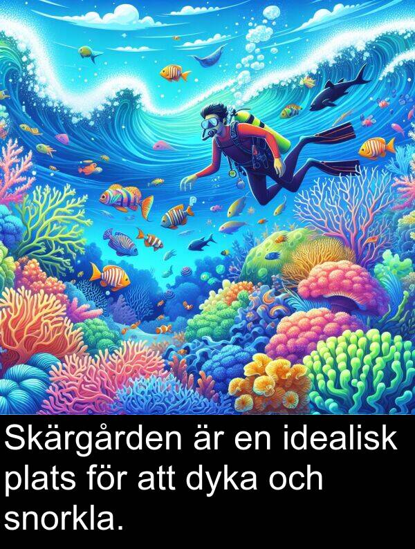 idealisk: Skärgården är en idealisk plats för att dyka och snorkla.