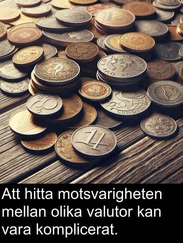 hitta: Att hitta motsvarigheten mellan olika valutor kan vara komplicerat.